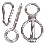 Dayimado Horse Tie Ring, Stainless Steel Tie Ring for Horses, Durable and Safe Horse Tack Supplies for Indoor and Outdoor Reducing Horse Injured When Pull Back