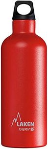Bouteille isotherme Futura de Laken en acier inoxydable avec isolation sous vide et goulot étroit 500 ml Rouge