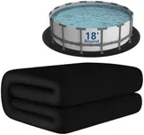 KETNET Pool Liner Pad for Above Ground Round Pool, 18 Ft Seamless Swimming Pool Ground Cloth, Puncture Resistant Pool Mat Extend The Life of Pool or Hot Tub Liner, Tarp for Under Pool Padding