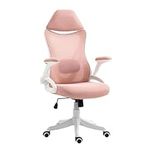 Panana Office Chair High Back Ergonomic Desk Chair Mesh Back Computer Chair with Flip-up Armrests (Pink)