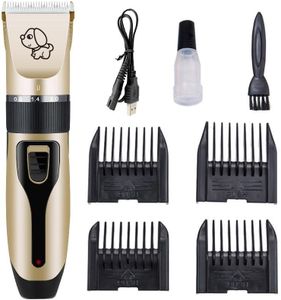 Foodie Puppies Rechargeable Cordless Electric Quiet Hair Clipper Grooming Kit Set, Professional Dog Hair Trimmer Long Short Hair Shaver for Small, Medium & Large Dogs Cats Pets (Electric Trimmer Kit)