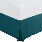 Utopia Bedding Full Bed Skirt - Soft Quadruple Pleated Ruffle - Easy Fit with 16 Inch Tailored Drop - Hotel Quality, Shrinkage and Fade Resistant (Full, Teal)