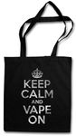 Urban Backwoods Keep Calm and Vape On Reusable Hipster Shopper Shopping Cotton Bag