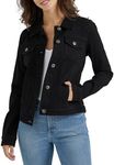 Wrangler Authentics Women's Stretch Denim Jacket, Black, Medium