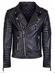 Customer Is The King Men's Biker Jacket (Black, Medium)