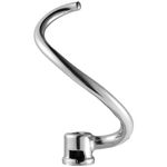 Dough Hook for KitchenAid 6QT Bowl-Lift Stand Mixers, Stainless Steel Spiral Dough Hook Attachment Fits Models KV25G0X, KP26M1X, Pro 600 Series Dishwasher Safe