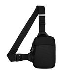 Long Keeper Small Sling Bag Chest Bag - Cross Body Shoulder Bag for Men Women Waterproof Phone Bag Crossbody Man Bag for Cycling Travel Outdoor Sports