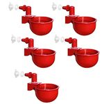 HASTHIP® 6 Pcs Chicken Feeder Cup, Poultry Farm Equipment, Chicken Drinking Cup On Barrel Chicken Feeder and Drinker Auto Refill Water, Chicken Duck Drinker Chicken Water Cup for Poultry