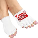Gel Toe Separator Socks Women - Toes Separator Feet Care 1 Pair Gel Toe Separators Large - Toe Separator Pedicure Toe Spacers Compression Socks with Gel - Toe Separators for Women