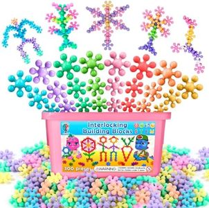 Curious 2 Learn Pastel Colors Building Blocks 300ct - Kids STEM Toys Educational Building Toys- Discs Sets Interlocking, Solid Plastic for Preschool Kids Boys and Girls Aged 3+, Creativity Kids Toys