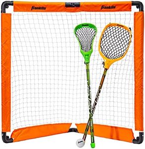 Franklin Sports Youth Lacrosse Goal & Stick Set with Goalie and Player Sticks - Kids Lacrosse Goal Set - Beginner Lacrosse -1-on-1 Play