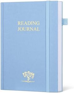 BeleePlanner Reading Journal, Book Journal for Book Lovers with 81 Book Reviews, Reading Log Journal to Review and Track Your Reading, Book Tracker Gifts, 5.7" x8.4", Blue