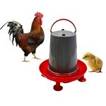 TAIYO PLUSS DISCOVERY® Poultry Water Feeder, Size: (24X16 cm) (LXH), Automatic Hen & Chicken Poultry Water Feeder and All Other Types of Birds (1.5L Capacity) (RED)