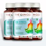 The Quin Co. De-Stress Manage Stress, Anxiety & General Wellbeing 60 Tablets (Pack Of 3) - 1200Mg/ Serve, Ashwagandha tablets with Nootropics | 5% Withanolides