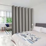 NICETOWN Wall Curtain for Bedroom, Room Divider Curtain for Doorways, Vertical Blind for Sling Door, Privacy Sound Reduction Room Dividers for Patio (Silver Grey, 1 Panel, 8ft Tall x 12.5ft Wide)