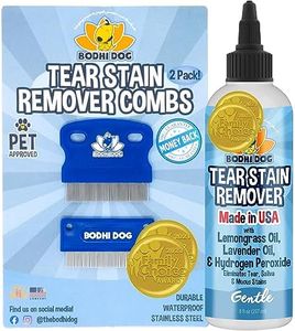 Bodhi Dog Tear Stain Remover & Tear Stain Remover Combs - Gently Removes Stains, Dirt from Pet Eyes - Safe & Gentle on Dogs and Cats - Cleans Delicate Fur - Ideal for Grooming & Tear Stain Prevention