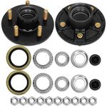 Saree 2 Sets Trailer Hub Kit 5 Bolt 4.5" 3500lb,Trailer Hub Assembly 5 Bolt 4.5,5×4.5 Trailer Hub fit 1"-1/16" to 1-3/8"Trailer Axles 3500Lbs,Trailer hubs 5 Lug,Boat Trailer Hubs 5 Lug