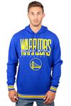 NBA Golden State Warriors Men's Fleece Hoodie Pullover Sweatshirt Focused Stripe, Large, Royal