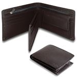 ALSAP Premium Leather Mens Wallets ‒ RFID Blocking Wallet with Coin Pocket & Zip ‒ Bifold Wallets for Men with 12 Card Slots & 2 Bank Note Compartments ‒ Wallet with Gift Box ‒ (Brown)