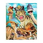 Dawhud Direct Dinosaur Fleece Blanket - Queen Size Super Soft Plush Jurassic Throw Blanket, Dinosaur Throw Blanket - Ideal for Boys, Men, Women, Girls and Dinosaur Enthusiasts -50" x 60"