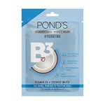 POND'S Hydrating Sheet Mask, With 100% Natural Coconut Water & Vitamin B3 For Dewy Radiant Skin, Paraben Free, Biodegradable Fabric, 25 ml