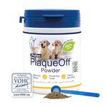 ProDen PlaqueOff Powder for Dogs & Cats, Tartar & Bad Breath Remover with 100% Natural Teeth Plaque Remover 180 g