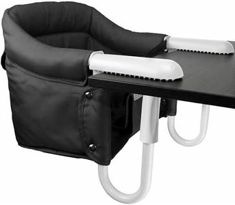 Portable Hook on High Chair for Baby & Toddler from 6-36 Months – Clip on Baby Seat for Table – Fast Table Chair for Travel & Dining– Including Storage Bag - Black