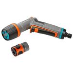 Gardena 18304-20 Frost-Proof ecoPulse™ Multi-Pattern Watering Nozzle, for Water-conserving Cleaning and Watering, Includes Waterstop Quick Connector, Made in Germany