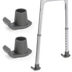 supregear Walker Glide Skis for 28 mm Tubes, 2-Pack Heavy Duty Mobility Aid Accessory for Folding Walkers Universal Durable Replacement Glide Caps Tool Free Installation Walker Tips