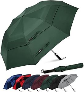 G4Free 62inch Portable Golf Umbrella Automatic Open Large Oversize Vented Double Canopy Windproof Waterproof Sport Umbrellas(Blue/Navy)