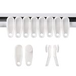 White Traverse Rod Slides Curtain Track Glider Hooks for Curtains(50 Pack)