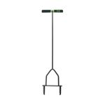 Yard Butler Manual Lawn Coring Aerator - Core Aerator for Lawn Care - Loosen Compacted Soil - Dethatcher Garden Tool for Lawn Health - Plug Core Soil Aeration Tool - Gray, 37 Inches
