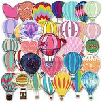 Balloons Stickers for Kids 50 PCS Print Hot Air Balloon Shaped Valentines Gifts Stickers Decals for Decoration Laptops,Guitar,Motorcycle,Skateboard,Luggage,Phone Case