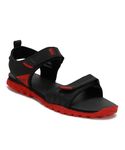 PARAGON K1420G Men's Stylish Outdoor Black Velcro Sandals | Comfortable Sandals for Daily Outdoor Use | Casual, Durable & Lightweight Sandals with Cushioned Soles