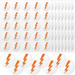 200 Pcs Helmet Stickers Baseball Softball Helmet Award Baseball Stickers Lightning Bolt 1.1 Inch Vinyl Helmet Decals Self Adhesive Stickers for Softball Lacrosse Helmet Wall (Clear Print Orange)