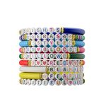 Ava Riley Friendship Bracelet Kit - Stackable Bracelet String Gifts Inspired Set - 9PCS Elastic Bracelets Girls Party Favors Cute Stuff for Friends Teen Girls 7-16, 7 inches, Polyvinyl Chloride (PVC),