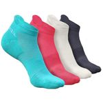 HEELIUM Bamboo Socks For Women, Ankle Length, Anti-Odour & Breathable, Padded Base & Anti-Bacterial, Softer Than Cotton, Made In India - Multicolor