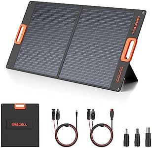 GRECELL Solar Panel 100W for Portable Power Station, 20V Foldable Solar Cell Solar Charger with High-Efficiency Battery Charger for Camping RV Trip