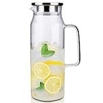 Glass Pitcher with Lid and Handle, 