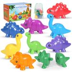 DFQiQiQinH Montessori Sorting and Matching Dinosaur Toys，Educational Sensory Bin Toys，Preschool Fine Motor Learning Toys，Color and Shape Recognition Montessori Toys for Toddler，The Best Gift for Kids