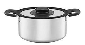 Fiskars Casserole with Lid, capacity: 3.0 litres, suitable for all hobs, stainless steel/plastic, Ø 22 cm, Functional Form, 1026577,Standard