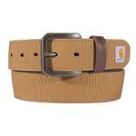 Carhartt Casual Rugged Canvas Duck Belts for Men, Brown, 36