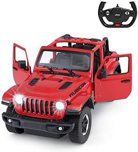 Jeep Off-Road Remote Control Car, 1:14 Jeep Wrangler JL RC Off-Road Racing Vehicle Toy Car for Kids Adults, Spring Suspension/Door Open, 2.4Ghz RED