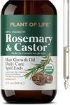 Plant of Life Rosemary & Castor Oil | Multi Hair Invigorating Complex | Thick, Scalp Nourish & Treatment | Target Dry, Damaged Hair (2oz / 60ml)