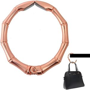 POKOTO Bag Hook Hanger, Holds Up to 33LB, Purse for Desk, Under Table Bar Handbag ledges, etc. Stylish Holder Storage, Clips Hooks Ring (S-Matte Rose Gold) P-1