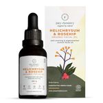 Juicy Chemistry Facial Oil 10ml - Helichrysum & Rosehip Blend, 100% Pure & Vegan, Natural Moisturizer for Pigmentation, Dull Skin, and Lymphatic Drainage, Pre-Makeup Oil, Gua Sha Face Massage Oil