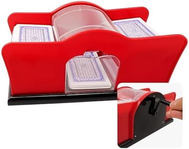 Evelots Playing Cards Shuffler - 2 Decks of Card Holder, Easy Hand Cranked System, Card Shuffling Machine, Casino Card Shuffler for Blackjack/Poker/Texas Hold Em â€“ Home, Travel, Business