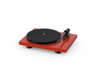 Pro-Ject Debut Carbon EVO, Audiophile turntable with Carbon Fiber tonearm, Electronic Speed Selection and pre-mounted Ortofon 2M Red phono cartridge (High Gloss Red)