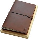 Large Leather Journal - The Wanderings Grande Refillable Travel Notebook - Perfect for Writing, Sketching, Scrapbooks, Gift for Men or Women, Travelers, Professionals - Blank Inserts 11x7.5", 28x19cm