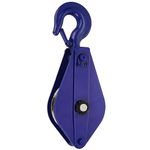 DIRBUY Snatch Block - 2 Ton WLL - Snatch Block with Hook for 1/2 inch Wire Rope, 6 inch Sheave